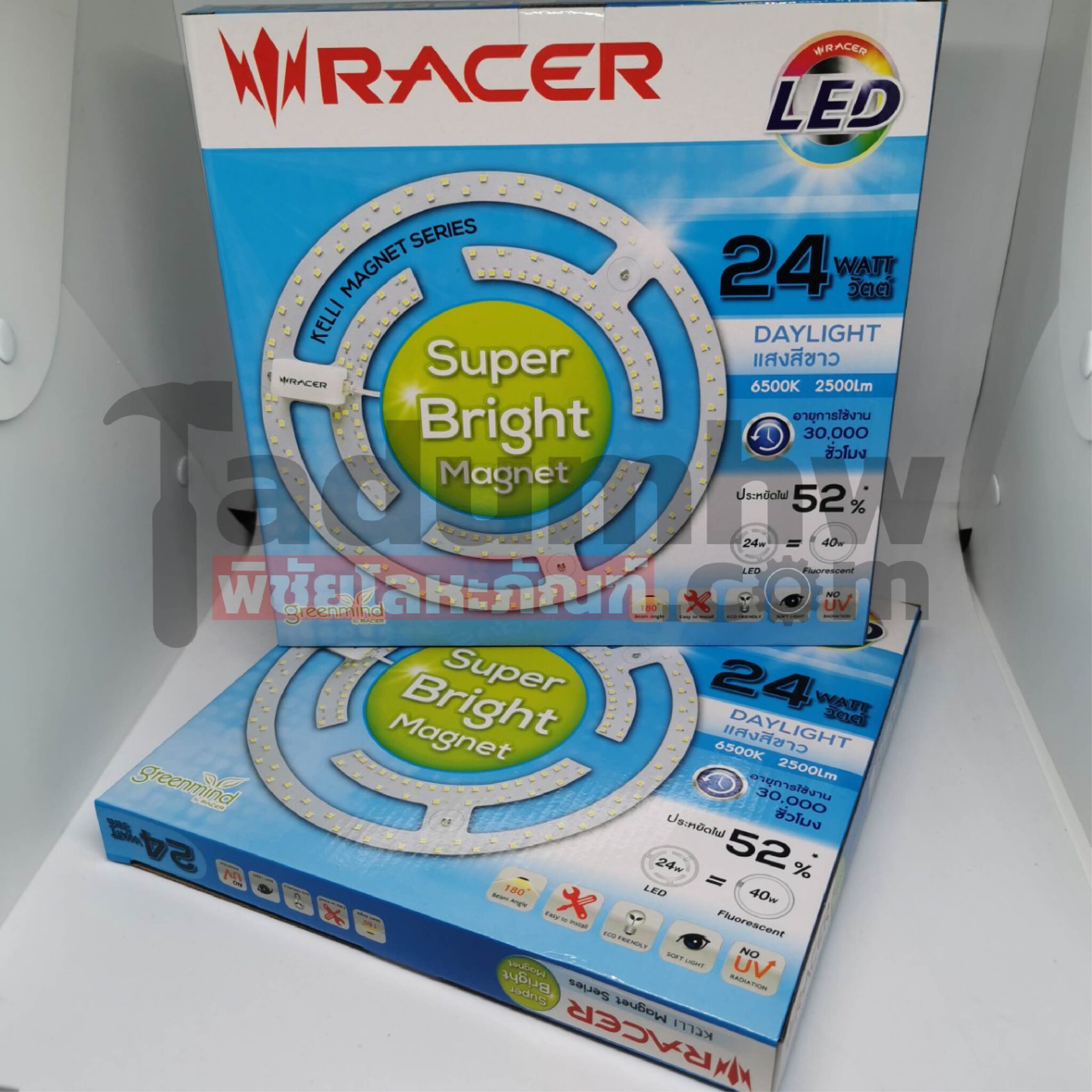 หลอดLED 24W RACER Super Bright Magnet 6500K 2500Lm นีออนกลม LED 24w แม็กเน็ต