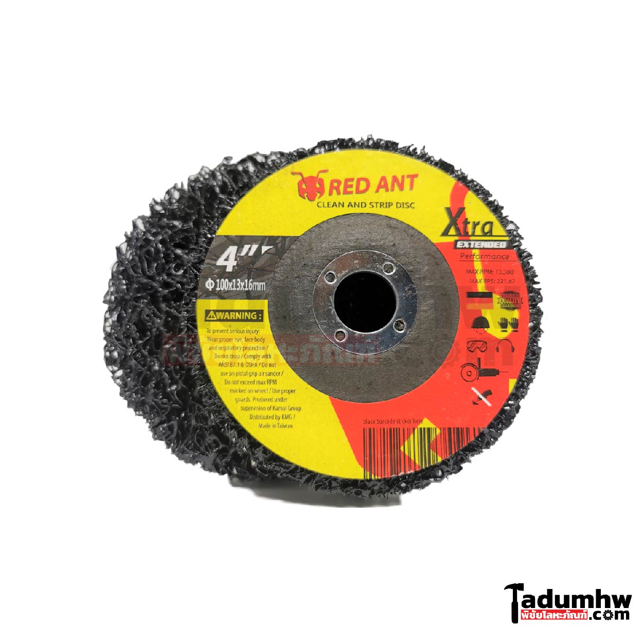 RED ANT ใบขัดสาหร่าย ฝาหลังไฟเบอร์ 4นิ้ว-01 RED ANT ใบขัดสาหร่าย ฝาหลังไฟเบอร์ 4" KMG-1141 - Image 1