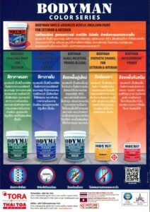 Bodyman Shield (18 ลิตร) สีอะคริลิค สีน้ำกึ่งเงา สีทาบ้านกึ่งเงา ทาภายนอกและภายใน ขนาด 5 แกลลอน - Image 8